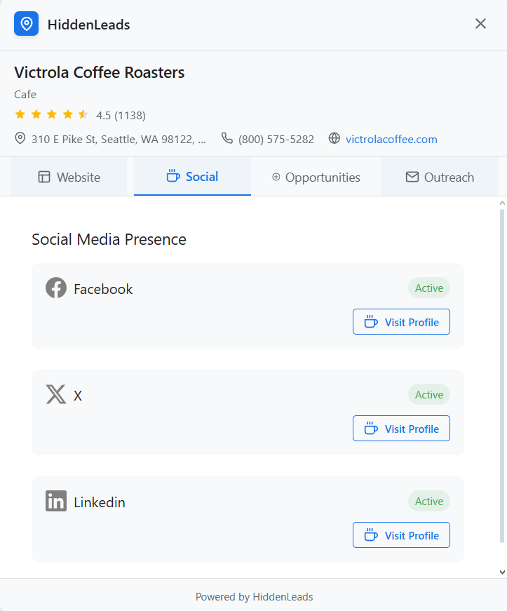 Social Media screenshot